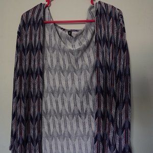 Flowy striped cardigan